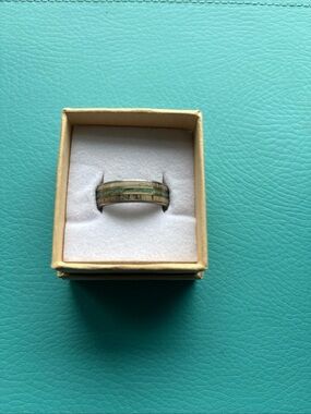 Turquoise and Silver Inlay Ring